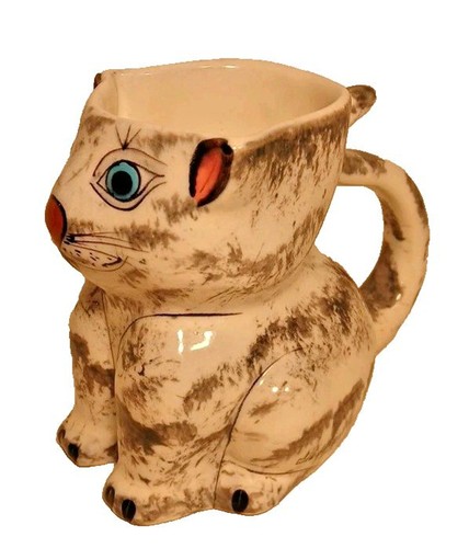 Vintage art pottery - art, cat