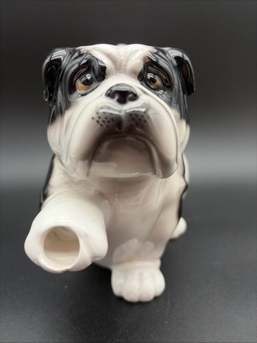 Vtg black white pug dog - black,