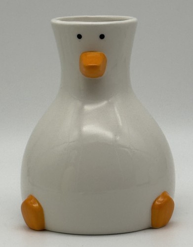Ceramic duck vase white - duck,